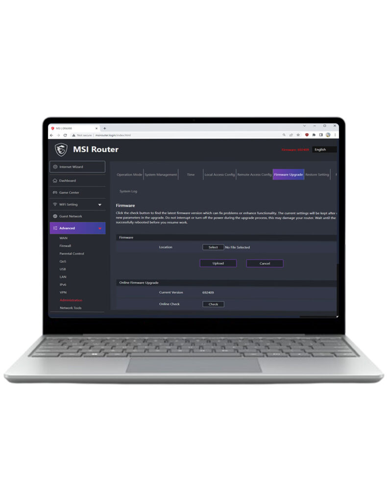 MSI Router Firmware Update
